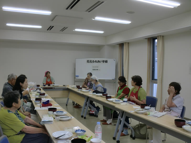 ふれあい学級第3回　健康料理教室その2のようす